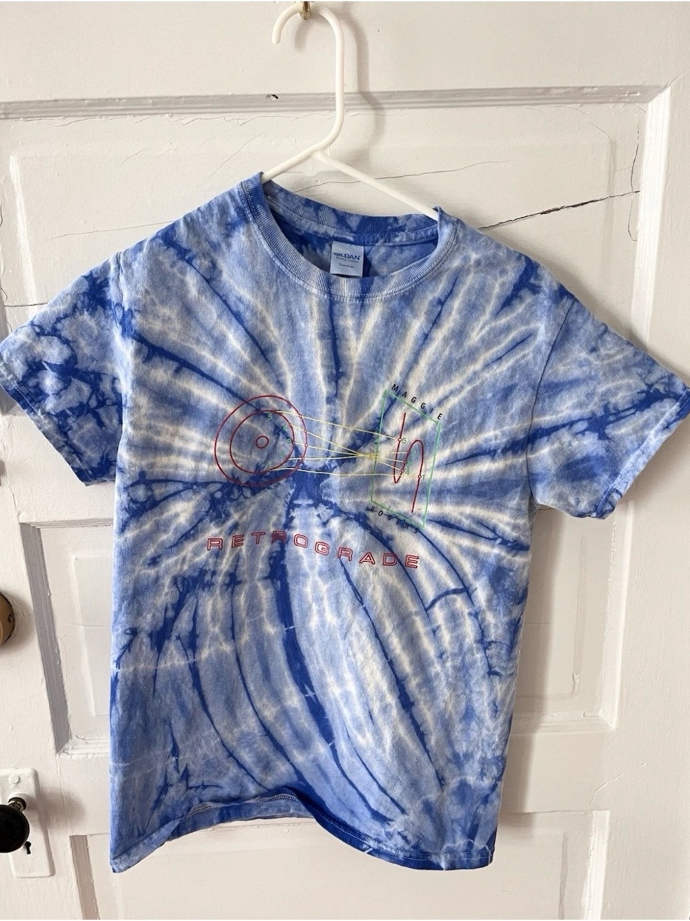 Maggie Rogers Retrograde Gildan Blue Tie-Dye T-Shirt SMALL